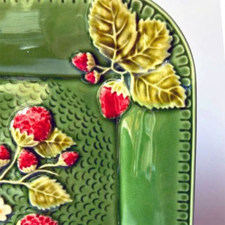 Bordallo Pinheiro Strawberry rectangular tray 34x21 cm. - Buy now on ShopDecor - Discover the best products by BORDALLO PINHEIRO design