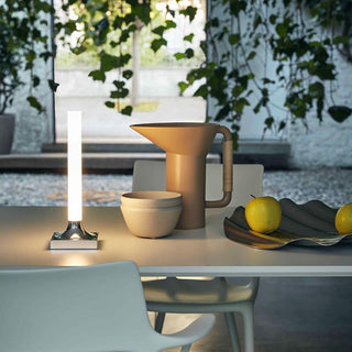 Kartell Goodnight portable table lamp LED for outdoor use glossy chrome - Buy now on ShopDecor - Discover the best products by KARTELL design