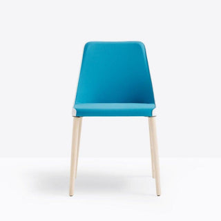 Pedrali Laja 883 padded chair in fabric with wood legs - Buy now on ShopDecor - Discover the best products by PEDRALI design