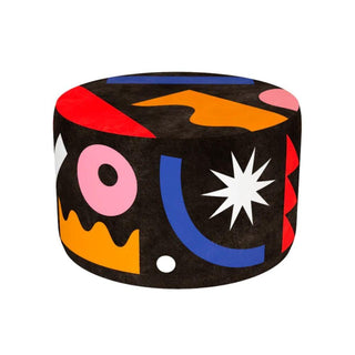 Qeeboo Oggian Landscape Black M pouf - Buy now on ShopDecor - Discover the best products by QEEBOO design