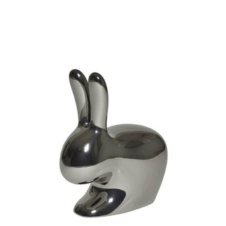 Qeeboo Rabbit Chair Metal Finish in the shape of a rabbit Silver - Buy now on ShopDecor - Discover the best products by QEEBOO design