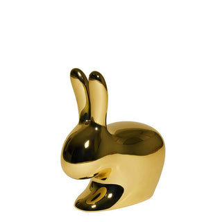Qeeboo Rabbit Chair Metal Finish in the shape of a rabbit Gold - Buy now on ShopDecor - Discover the best products by QEEBOO design