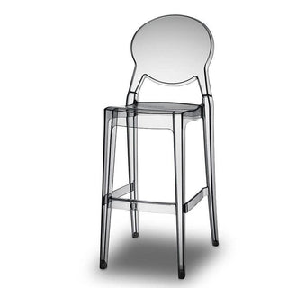 Scab Igloo stool seat h. 74 cm by Luisa Battaglia Scab Transparent smoked grey 183 - Buy now on ShopDecor - Discover the best products by SCAB design