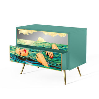 Seletti Toiletpaper Furniture Seagirl chest of 2 drawers - Buy now on ShopDecor - Discover the best products by TOILETPAPER HOME design