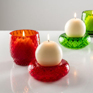 Venini Faville 100.71 candle holder red diam. 12 cm. - Buy now on ShopDecor - Discover the best products by VENINI design